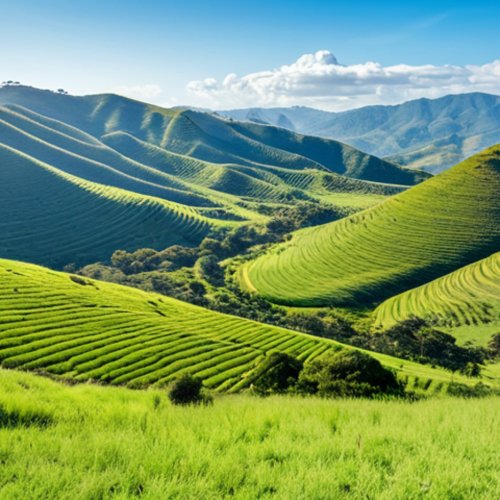 에스와티니 음밤바네 여행 가이드 - **Prompt:** "A scenic view of Mzmilwane Wildlife Sanctuary in Mbabane, Eswatini. Rolling green hills...