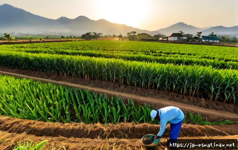 에스와티니 경제 구조 - Photorealistic wide-angle view of Eswatini’s agricultural economy, neatly organized sugarcane fields...